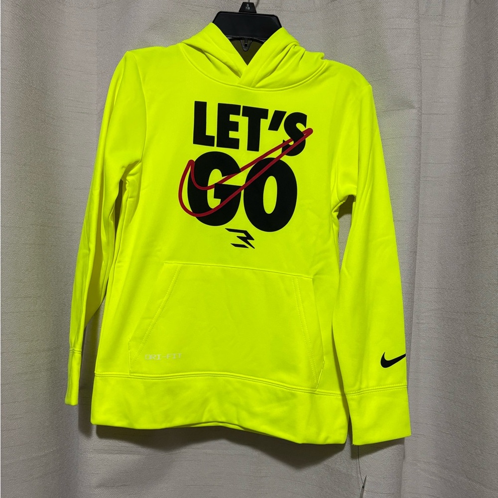 Nike Yellow Sweatshirt Hoodie Bold Design
